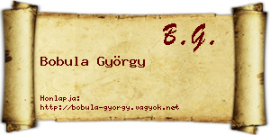 Bobula György névjegykártya