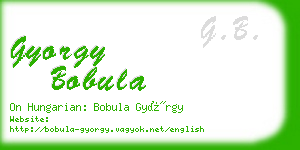 gyorgy bobula business card